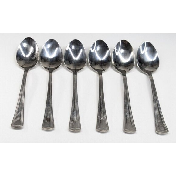 Reed & Barton "Walden" Set of 6 Teaspoons 6.25" Long 18/10 Stainless Steel - Picture 3 of 8